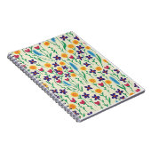 Fel gekleurde Bloemen Waterverf Notitieboek/Journa Notitieboek (Rechterzijde)