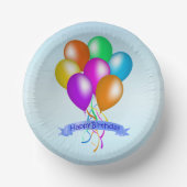 Fel gekleurde Bunch Verjaardag Ballonnen Linten Papieren Kommen (Voorkant)