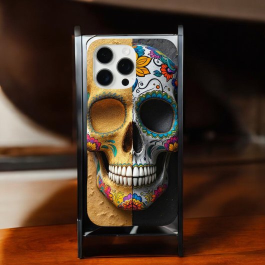 Fel gekleurde Calavera - Sugar Skull Case-Mate iPhone Case