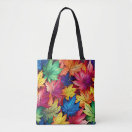 FEL GEKLEURDE HERFST ESDOORN BLADEREN TOTE BAG