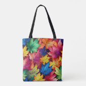 FEL GEKLEURDE HERFST ESDOORN BLADEREN TOTE BAG (Achterkant)