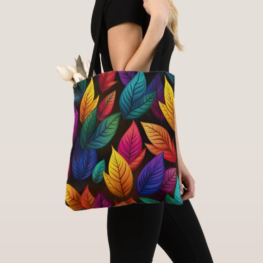 FEL GEKLEURDE HERFSTBLADEREN TOTE BAG (Dichtbij)