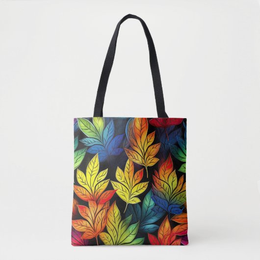 FEL GEKLEURDE HERFSTBLADEREN TOTE BAG (Voorkant)