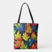 FEL GEKLEURDE HERFSTBLADEREN TOTE BAG (Achterkant)