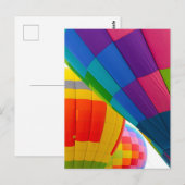 Fel gekleurde heteluchtballonnen briefkaart (Voorkant / Achterkant)