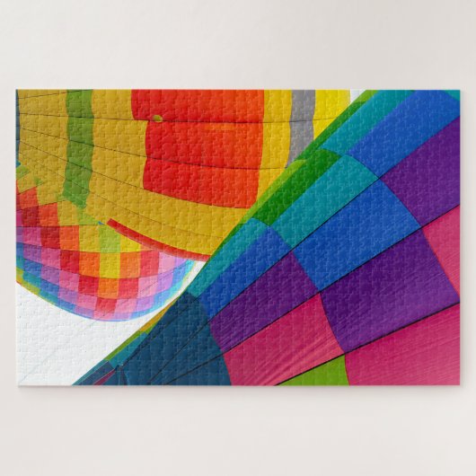 Fel gekleurde heteluchtballonnen legpuzzel (Horizontaal)