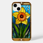 Fel gekleurde narcis in Gouden Lijst Case-Mate iPhone Case (Achterkant)