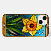 Fel gekleurde narcis in Gouden Lijst Case-Mate iPhone Case (Achterkant (horizontaal))