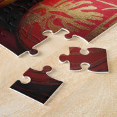 Fel gekleurde pysanky paaseieren met tekst spa legpuzzel (Zijkant)