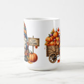 FEL GEKLEURDE SCHATTIGEE PATCHWORK HERFST GNOMES KOFFIEMOK (Center)