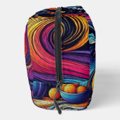 Fel gekleurde tulpen in een vaas toilettasje (Rechts)