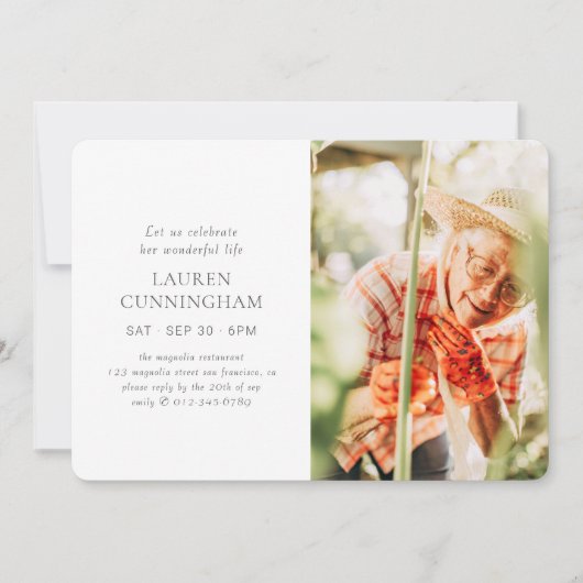 Fel haar levensmoderne, eenvoudige, minimalistisch kaart (Voorkant)