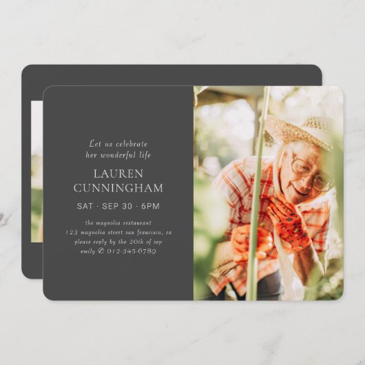 Fel haar levensmoderne, eenvoudige, minimalistisch kaart (Voorkant / Achterkant)