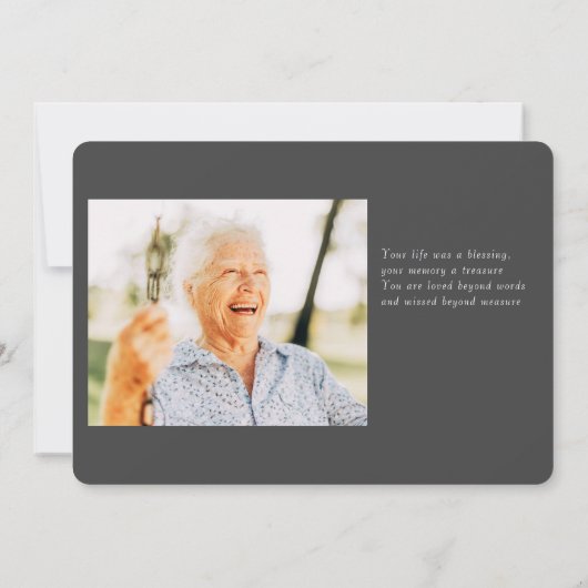 Fel haar levensmoderne, eenvoudige, minimalistisch kaart (Achterkant)