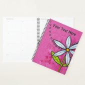 Fel Heldere Madeliefjesbloem Bladeren Getextureerd Planner (Display)