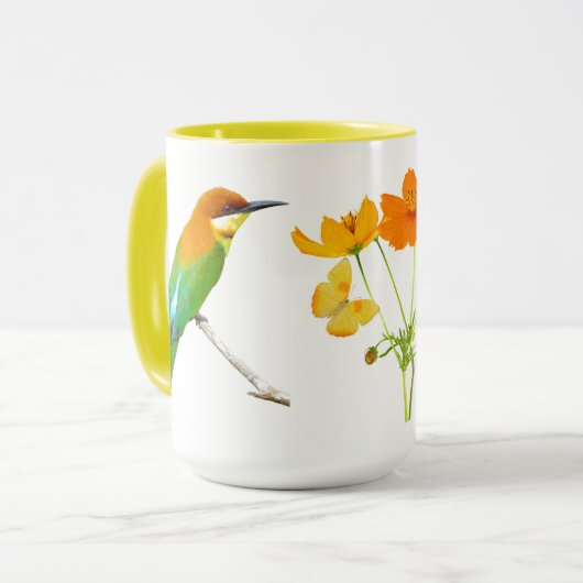 fel-ochtendmok mok (Voorkant links)