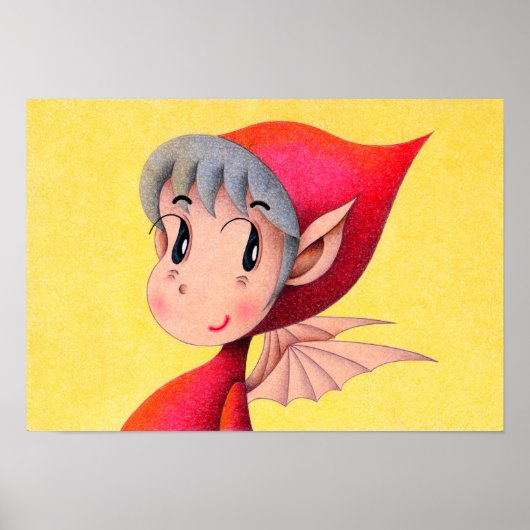 Fel rood duiveltje. poster (Voorkant)