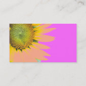 Fel Roze Funky Zonnebloem Visitekaartje (Achterkant)