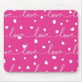 FEL ROZE MET WIT SCRIPT LIEFDE MUISMAT (Voorkant)