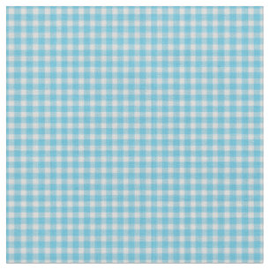 Fel Turkoois Blauw Gingham Schachbrettpatroon Stof