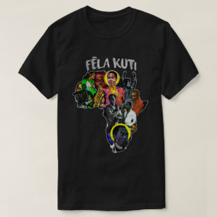 Fela Kuti Africa T-shirt - Pan-Afrikaanse kaartshi