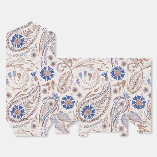 Feld Blume Paisley Muster Bedankdoosjes (Ongevouwen)