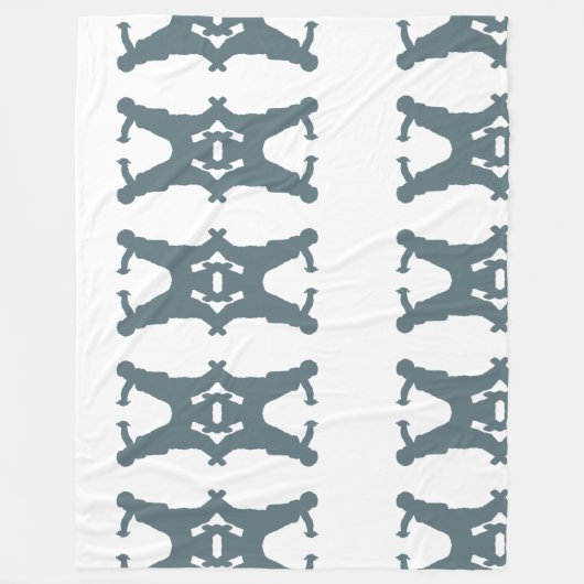 Feldenkrais Blanket - rolpatroon in grijs Fleece Deken (Voorkant)