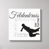 Feldenkrais verplaatst me canvas | Zwart-wit (Voorkant)