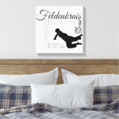 Feldenkrais verplaatst me canvas | Zwart-wit (Insitu (Slaapkamer))