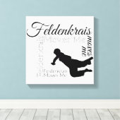 Feldenkrais verplaatst me canvas | Zwart-wit (Insitu (Houten vloer))