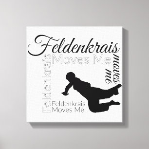 Feldenkrais verplaatst me canvas Zwart-wit Afdruk
