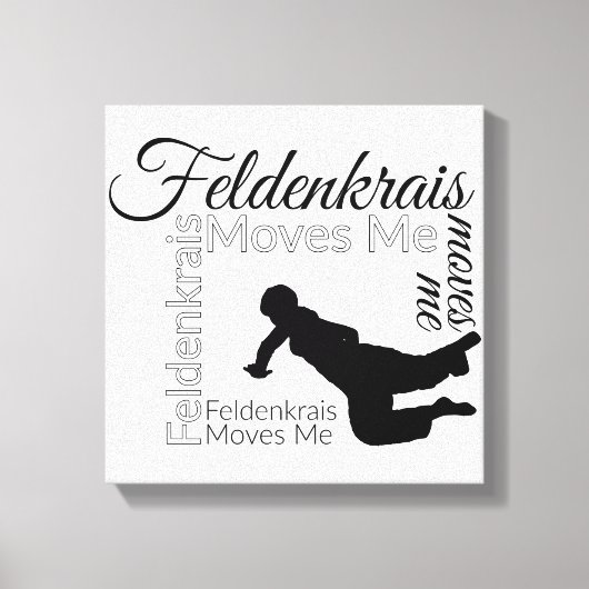 Feldenkrais verplaatst me canvas | Zwart-wit Afdruk (Voorkant)
