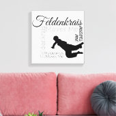 Feldenkrais verplaatst me canvas | Zwart-wit Afdruk (Insitu (Woonkamer))