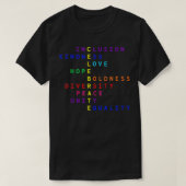 Felebrate Inclusion Kindness Love Hope Diversity U T-shirt (Design voorkant)