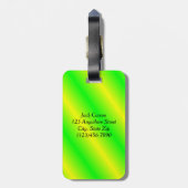 felgekleurd Bagagelabel met monogram (Achterkant verticaal)