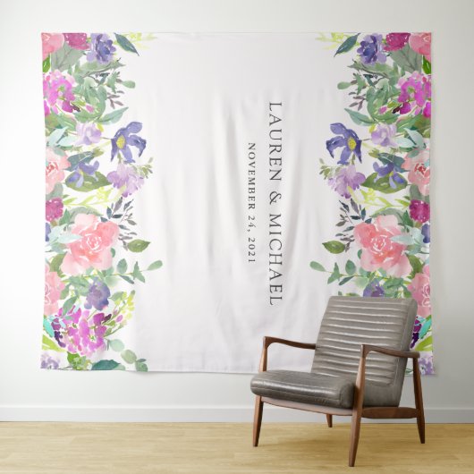 Felgekleurde Bloemen | Fotohokje Requisiet Wandkleed (In Situ (horizontaal))