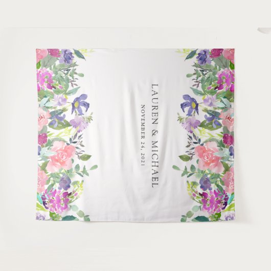 Felgekleurde Bloemen | Fotohokje Requisiet Wandkleed (Voorkant (horizontaal))