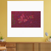 Felgekleurde bloemige opgespannen canvasprint canvas afdruk (Insitu (Woonkamer))