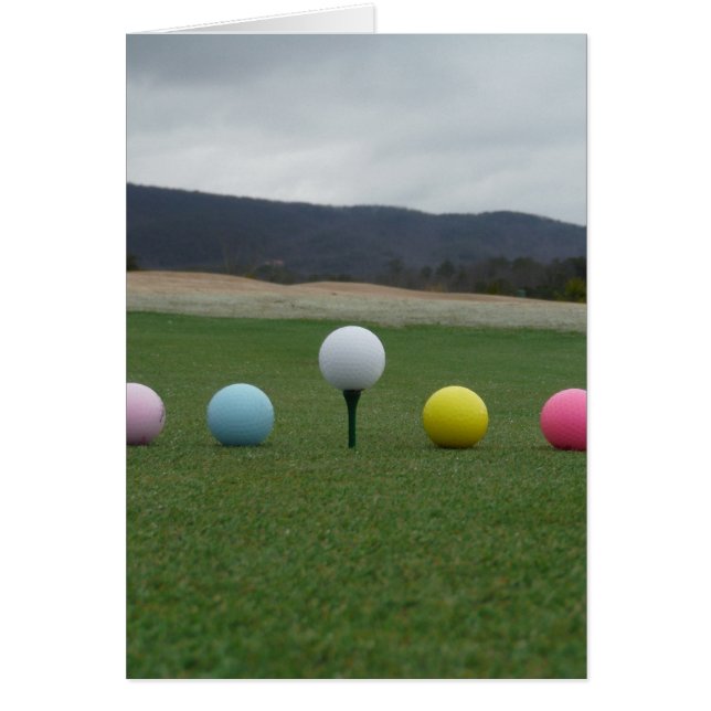 felgekleurde Golf Balls op een berg (Voorkant)