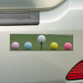 felgekleurde Golf Balls op een berg Bumpersticker (Op auto)