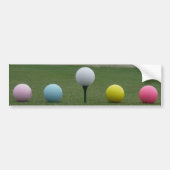 felgekleurde Golf Balls op een berg Bumpersticker (Voorkant)