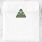 felgekleurde Golf Balls op een berg Sticker (Tas)
