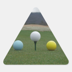 felgekleurde Golf Balls op een berg Sticker