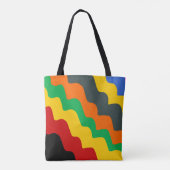 felgekleurde golvende oceaangolven gradiënt tote bag (Achterkant)