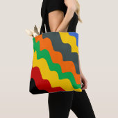 felgekleurde golvende oceaangolven gradiënt tote bag (Dichtbij)