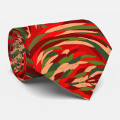 Felgekleurde Kerst Flamingo Veren Stropdas (Opgerold)