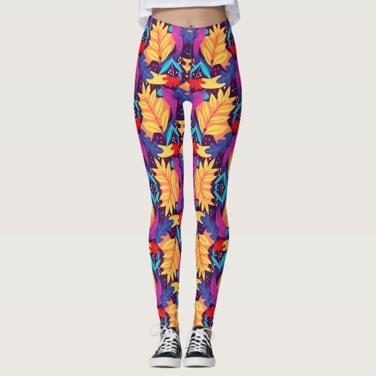 Felgekleurde leggings (Voorkant)