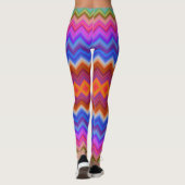 Felgekleurde leggings met een gewaagde zigzag (Achterkant)