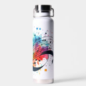 FELGEKLEURDE MUZIEKNOTEN & CLEFT WATERFLES (Achterkant)