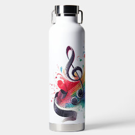 FELGEKLEURDE MUZIEKNOTEN & CLEFT WATERFLES